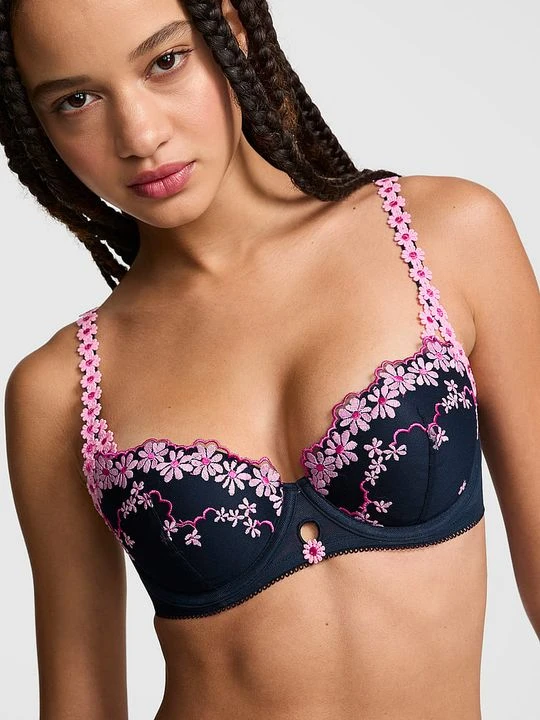 Zdjęcie produktu PINK Biustonosz push-up balkonetka PINK Wink Victoria's Secret Niebieski