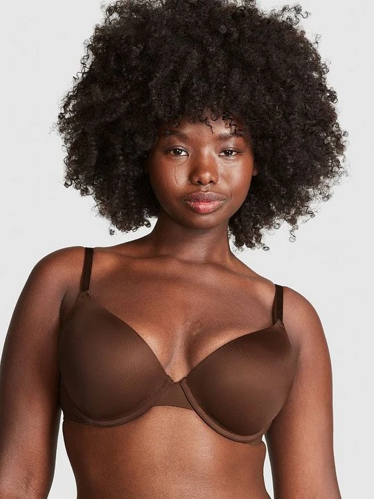Zdjęcie produktu PINK Biustonosz push-up Wear Everywhere Victoria's Secret Brązowy