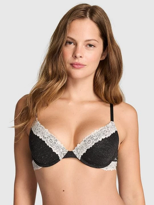 Zdjęcie produktu PINK Biustonosz push-up Wear Everywhere Victoria's Secret Szary