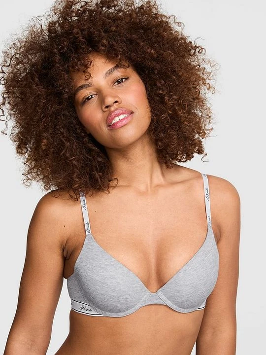 Zdjęcie produktu PINK Biustonosz push-up Wear Everywhere Victoria's Secret Szary