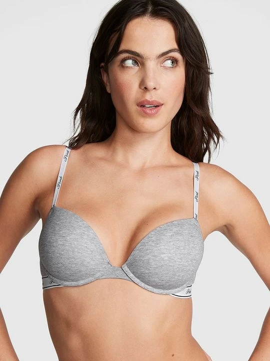 Zdjęcie produktu PINK Biustonosz Wear Everywhere super push-up Victoria's Secret Szary
