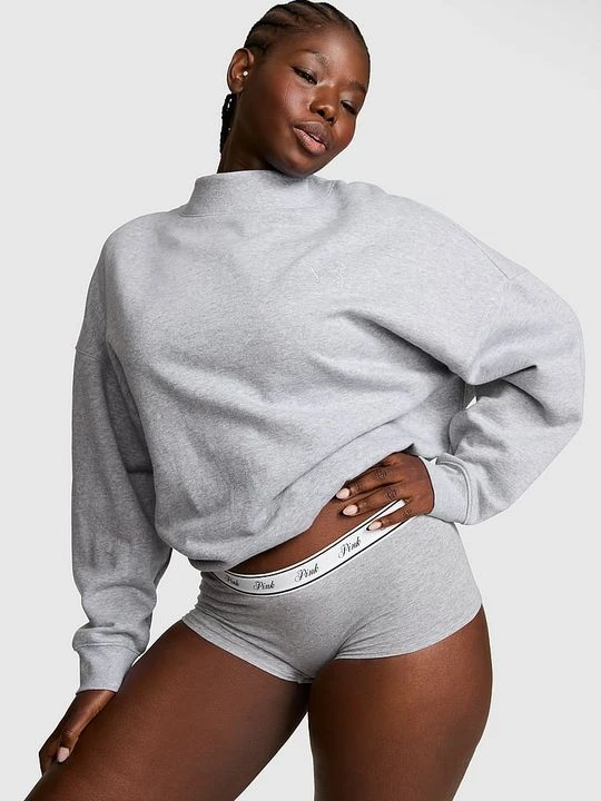 Zdjęcie produktu PINK Bluza oversize Campus Fleece ze stójką Victoria's Secret Szary
