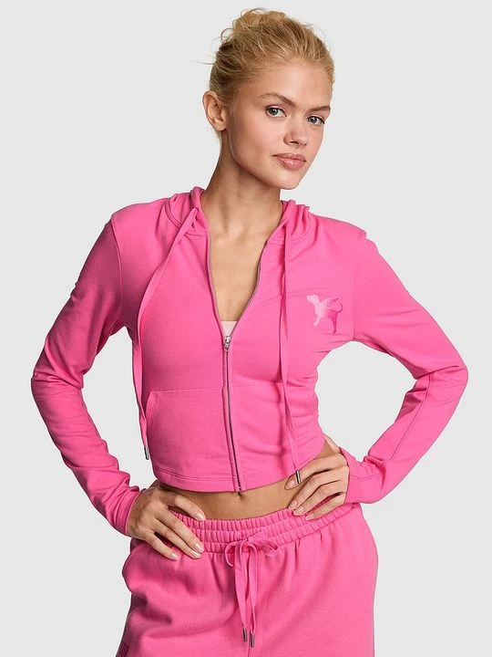 Zdjęcie produktu PINK Bluza z kapturem All-Day Cotton zapinana na całej długości Victoria's Secret