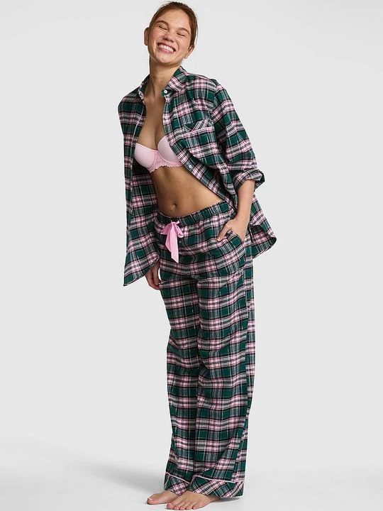 Zdjęcie produktu PINK Długi komplet piżamowy Favorite Flannel Victoria's Secret