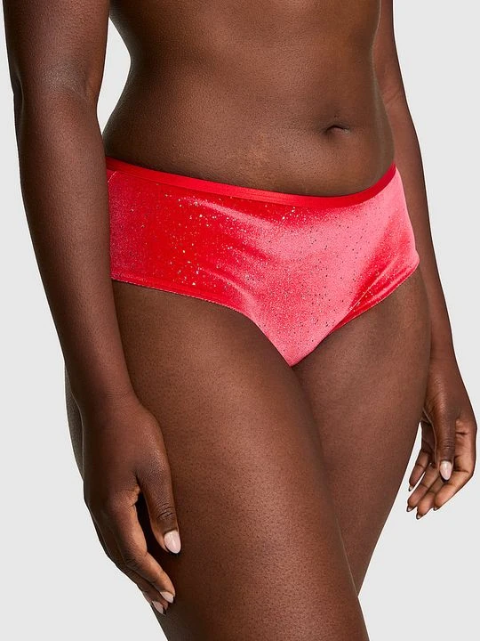 Zdjęcie produktu PINK Figi biodrówki Plush Touch Victoria's Secret Czerwony