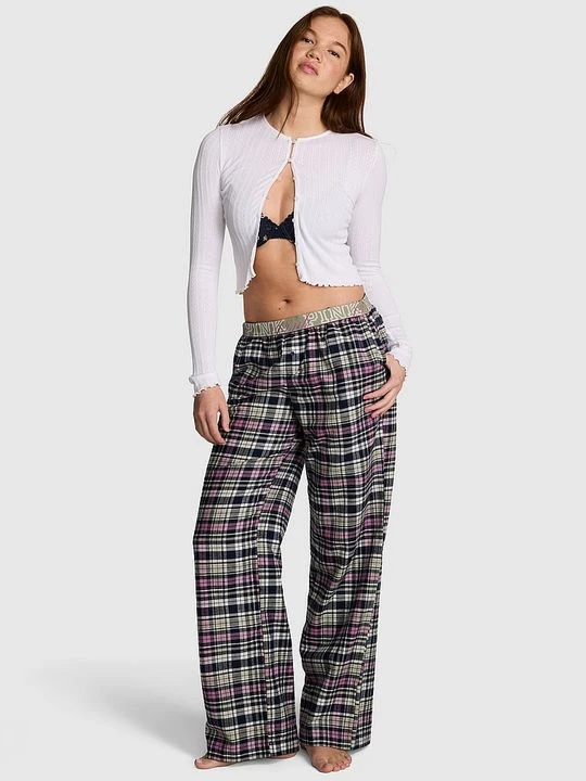 Zdjęcie produktu PINK Flanelowe spodnie piżamowe Favorite ze 100% bawełny Victoria's Secret