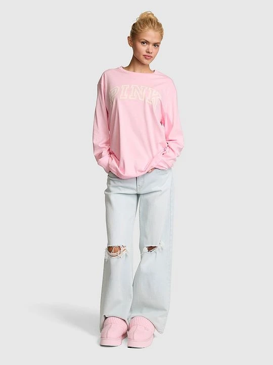 Zdjęcie produktu PINK Koszulka Campus Cotton z długim rękawem Victoria's Secret