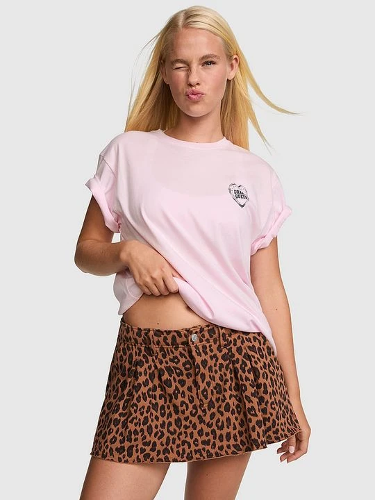 Zdjęcie produktu PINK Koszulka Campus Cotton z krótkim rękawem Victoria's Secret