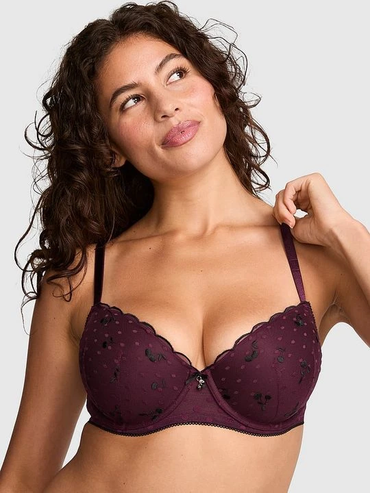 Zdjęcie produktu PINK Lekko usztywniany biustonosz balconette PINK Wink Victoria's Secret Fioletowy