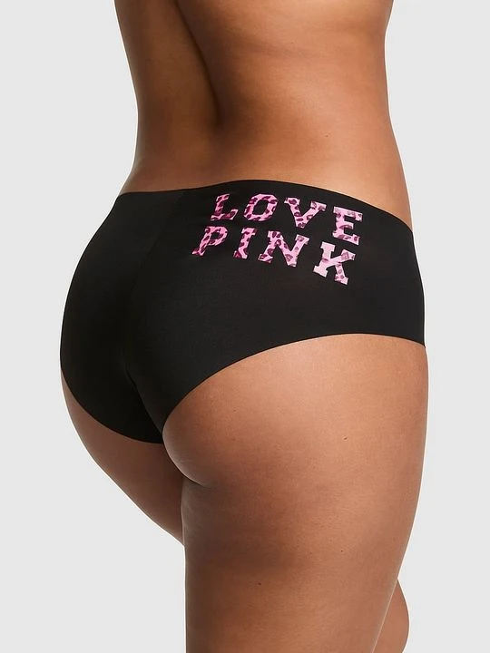 Zdjęcie produktu PINK Niewidoczne pod ubraniem figi Hiphugger No-Show Victoria's Secret Czarny