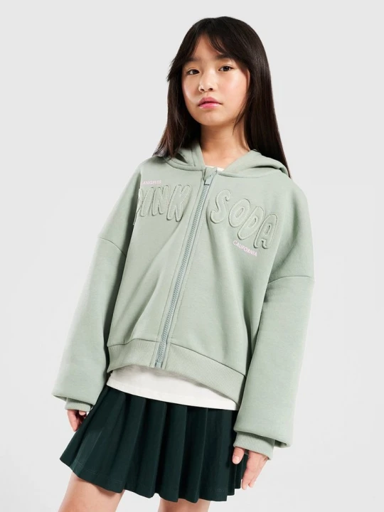 Zdjęcie produktu Pink&soda Bluza Rozpinana Z Kapturem Sage Crop Pink Soda zielony