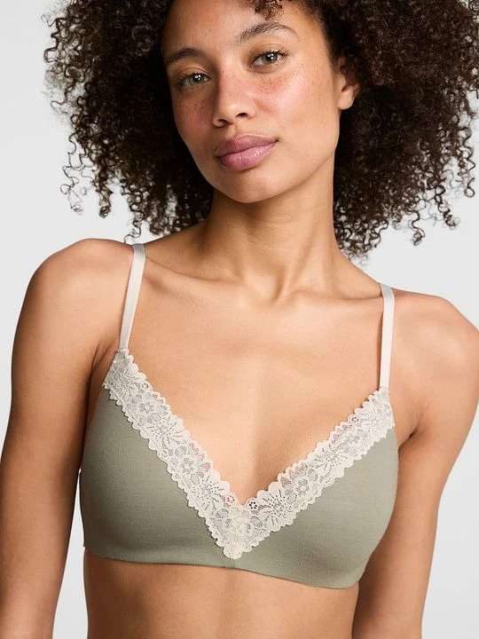 Zdjęcie produktu PINK WEAR EVERYWHERE Lekko usztywniany biustonosz bez fiszbin Wear Everywhere Victoria's Secret Zielony