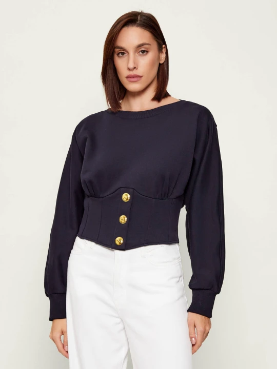 Zdjęcie produktu Pinko Bluza MANTOVANA | Cropped Fit granatowy