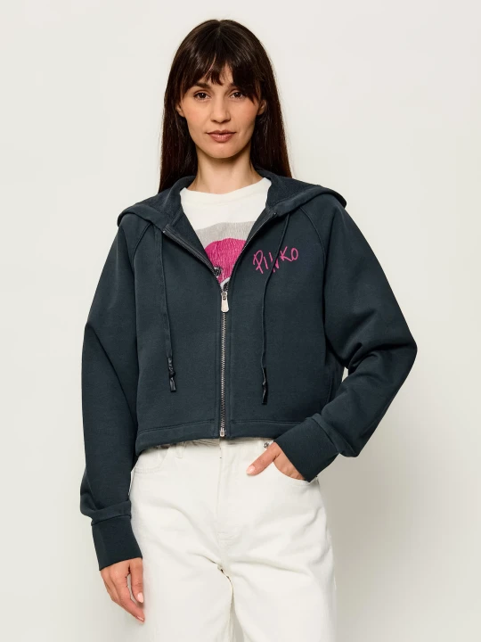 Zdjęcie produktu Pinko Bluza Punk Cat | Cropped Fit grafitowy