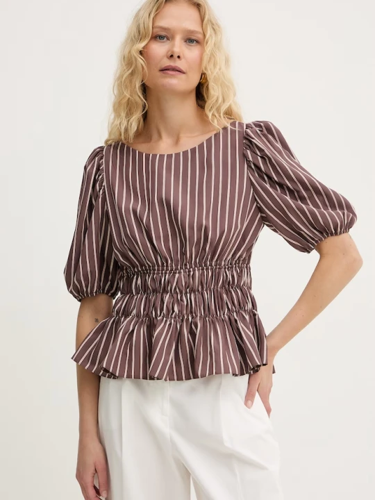Zdjęcie produktu Pinko bluzka damska z wiskozą brązowy