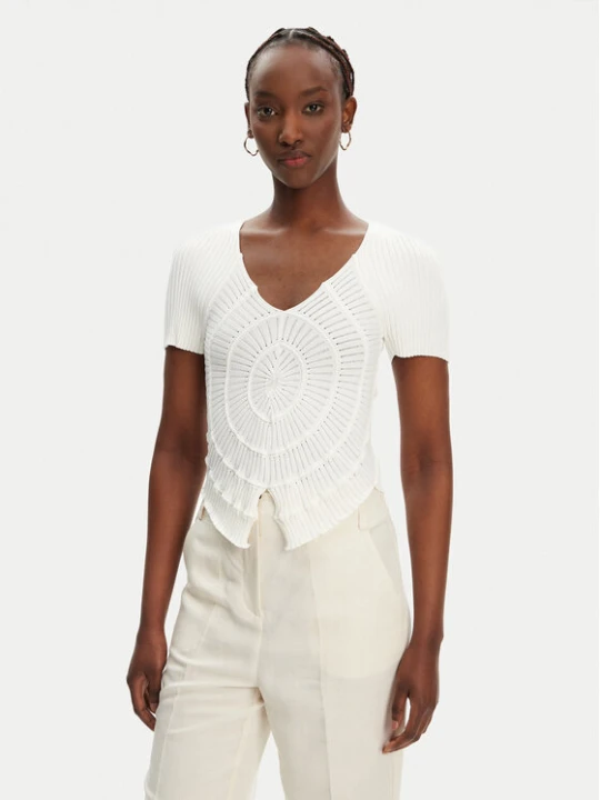 Zdjęcie produktu PINKO Bluzka Falterona Maglia 104625 A2E6 Biały Regular Fit