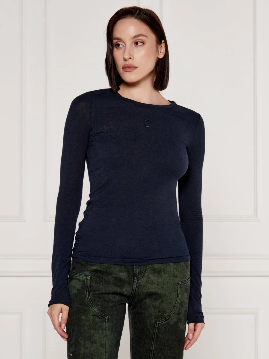 Zdjęcie produktu Pinko Bluzka MULAN | Regular Fit | z dodatkiem kaszmiru granatowy