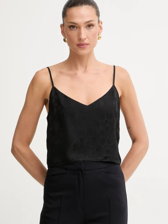 Zdjęcie produktu Pinko bluzka na ramiączkach damska z modalem czarny