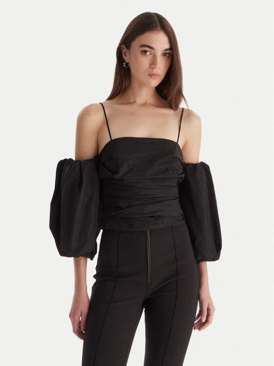 Zdjęcie produktu PINKO Bluzka Taffeta 105552 Y3LE Czarny Regular Fit