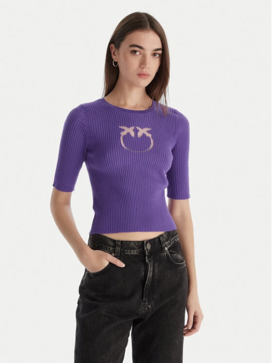 Zdjęcie produktu PINKO Bluzka Tritone Maglia 102017 A18M Fioletowy Slim Fit