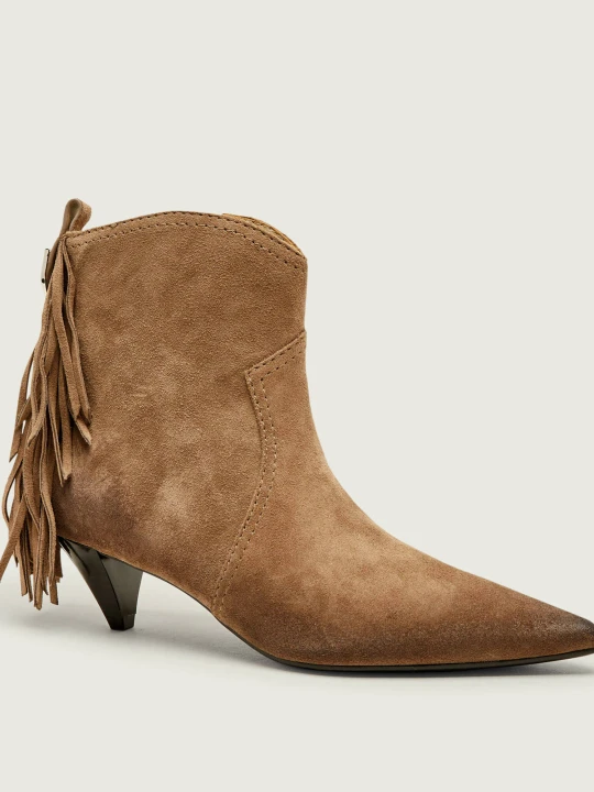 Zdjęcie produktu Pinko Botki na słupku Didi 01 | zamsz beżowy