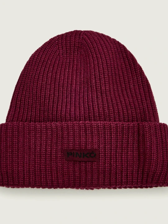 Zdjęcie produktu Pinko Czapka BOSNIA | z dodatkiem wełny i kaszmiru bordowy