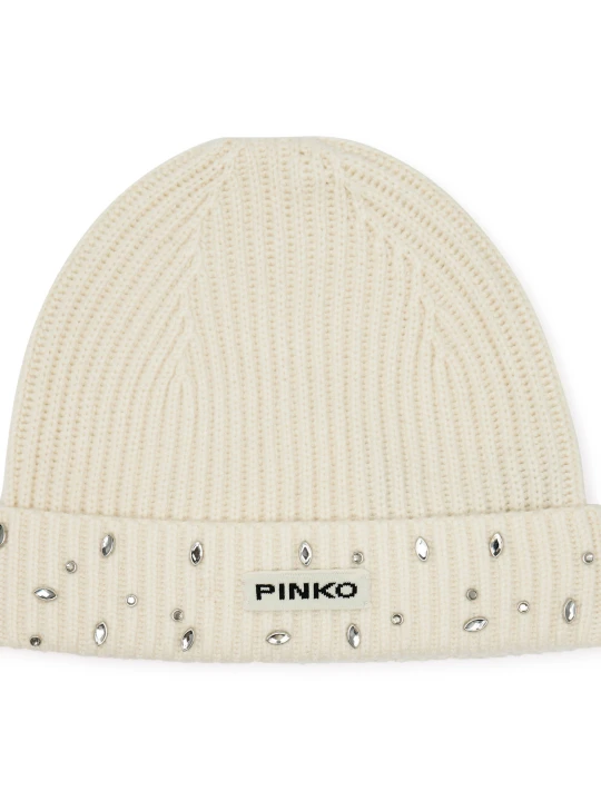 Zdjęcie produktu Pinko Czapka SERENGETI | z dodatkiem wełny i kaszmiru ecru