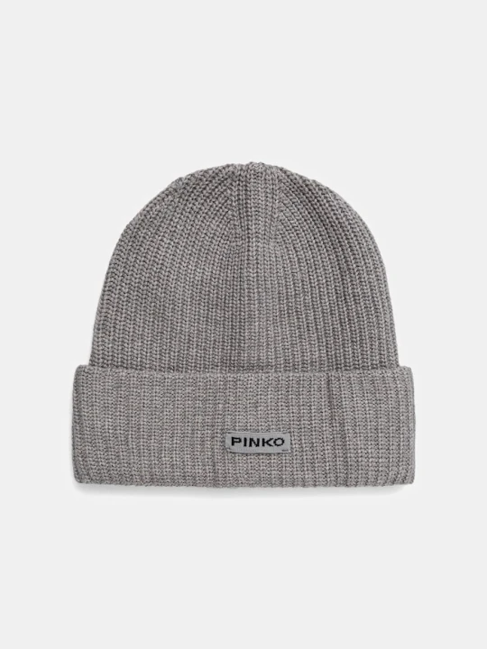 Zdjęcie produktu Pinko czapka z dodatkiem wełny szary