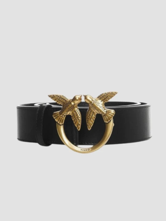 Zdjęcie produktu PINKO Czarny pasek damski Love Berry H3 Belt, Rozmiar S