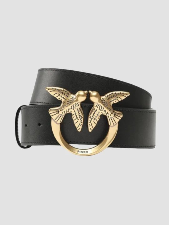 Zdjęcie produktu PINKO Czarny pasek damski Love Berry H4 Belt, Rozmiar S