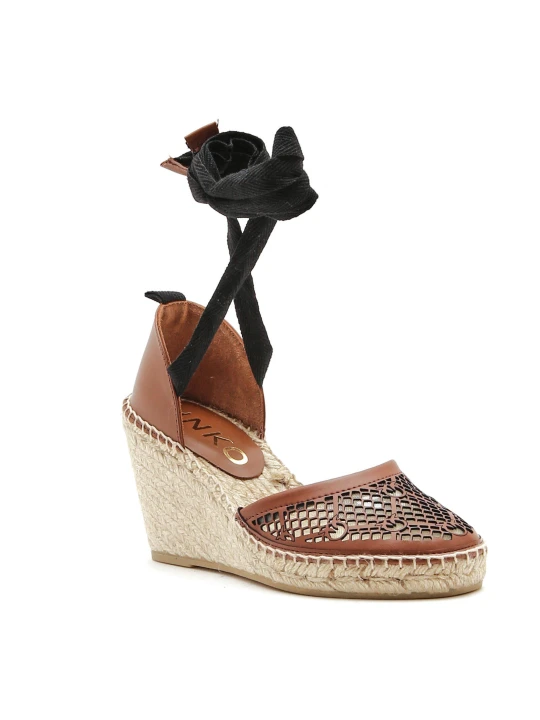 Zdjęcie produktu Pinko Espadryle PATTY | z dodatkiem skóry brązowy