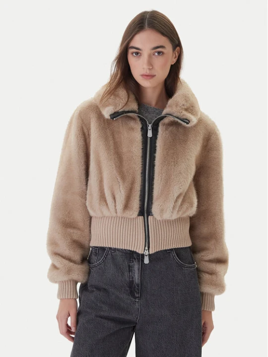 Zdjęcie produktu PINKO Futro 105399 A2PI Beżowy Regular Fit