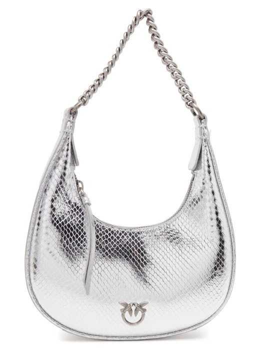 Zdjęcie produktu Pinko Hobo BRIOCHE HOBO MINI PELLE LAMINA srebrny