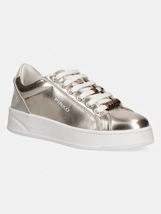 Zdjęcie produktu Pinko Iris 01 sneakersy damskie skórzane złoty