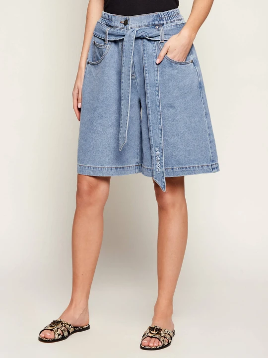 Zdjęcie produktu Pinko Jeansowe bermudy BALLO | Loose fit niebieski