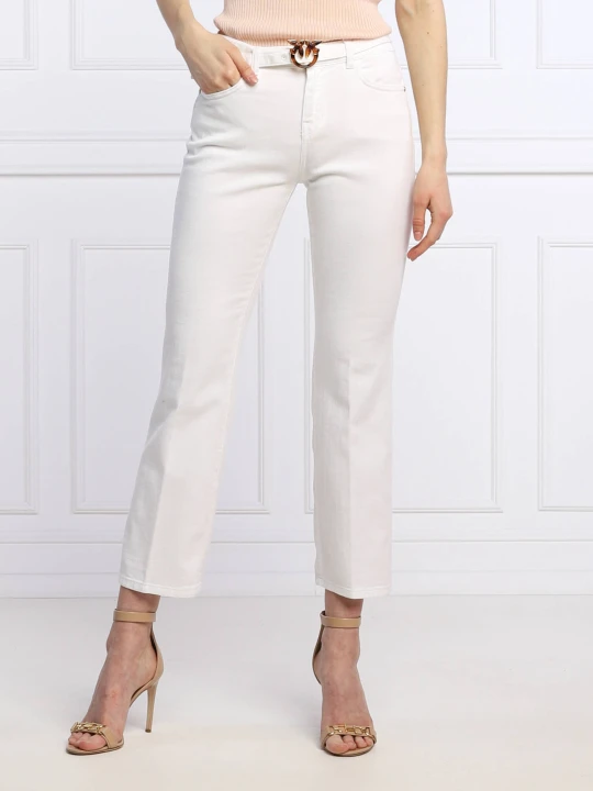 Zdjęcie produktu Pinko Jeansy BRENDA | flare fit biały