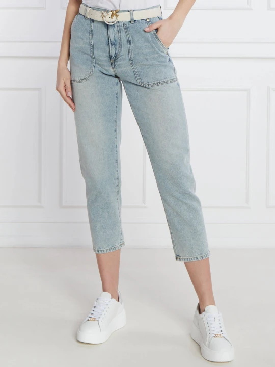 Zdjęcie produktu Pinko Jeansy CLOE | Boyfriend fit błękitny