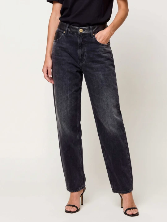 Zdjęcie produktu Pinko Jeansy Estelle | Relaxed fit czarny