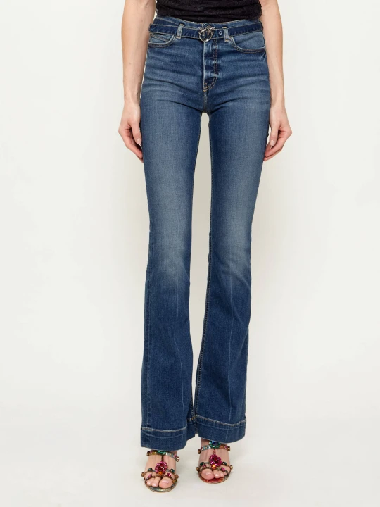 Zdjęcie produktu Pinko Jeansy FLORA | flare fit granatowy