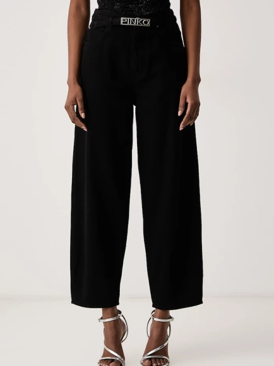 Zdjęcie produktu Pinko jeansy relaxed fit damskie czarny