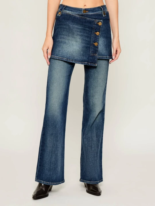 Zdjęcie produktu Pinko Jeansy Ribelle | flare fit granatowy