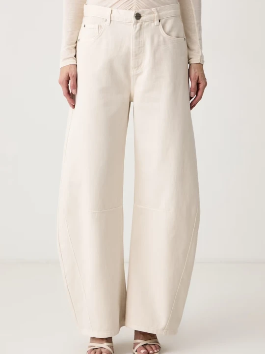 Zdjęcie produktu Pinko jeansy wide leg damskie beżowy