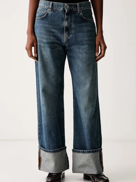 Zdjęcie produktu Pinko jeansy wide leg damskie niebieski