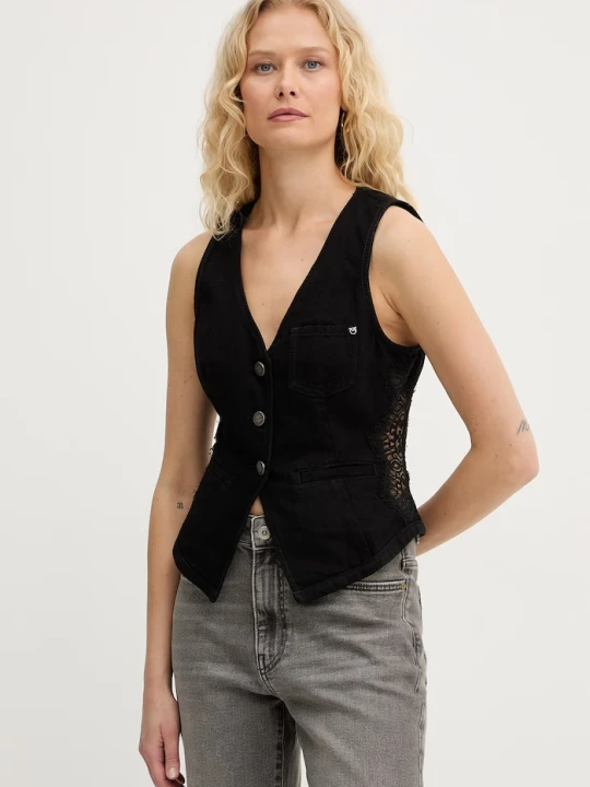 Zdjęcie produktu Pinko kamizelka damska bawełniana czarny