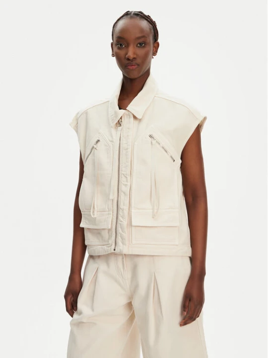 Zdjęcie produktu PINKO Kamizelka Gerard Gilet 105237 A2M8 Écru Regular Fit Kremowy