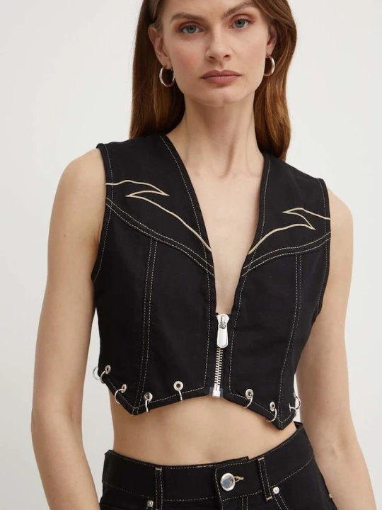 Zdjęcie produktu Pinko kamizelka jeansowa czarny