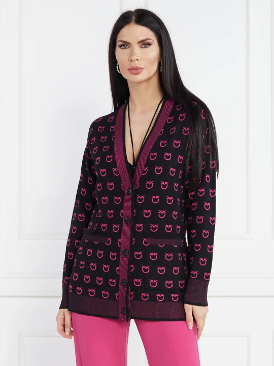 Zdjęcie produktu Pinko Kardigan TUBICO LOGO BIRD | Regular Fit czarny