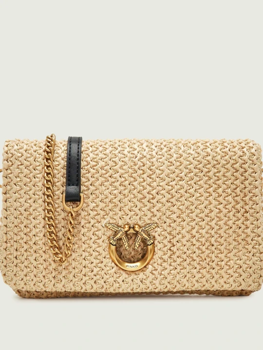 Zdjęcie produktu Pinko Kopertówka CLICK SOFT HORIZONTAL MINI | z dodatkiem skóry beżowy