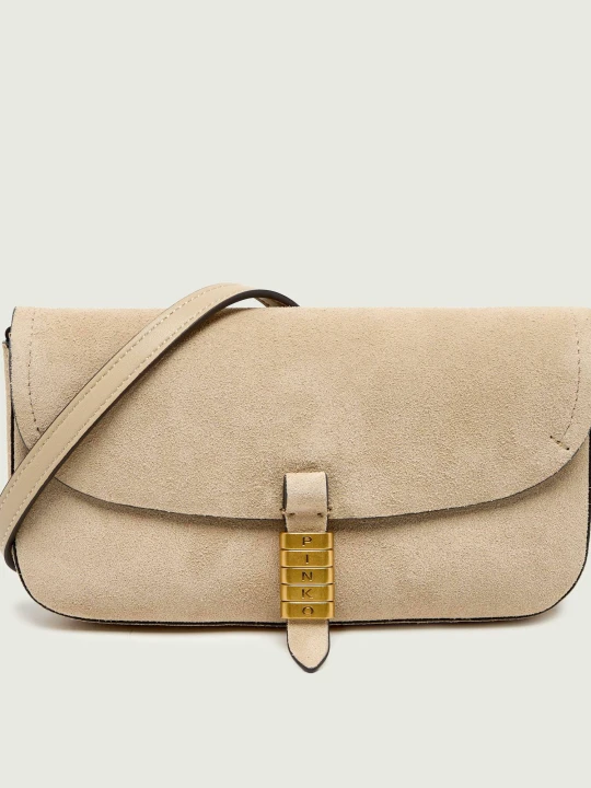 Zdjęcie produktu Pinko Kopertówka SADDLE | zamsz beżowy