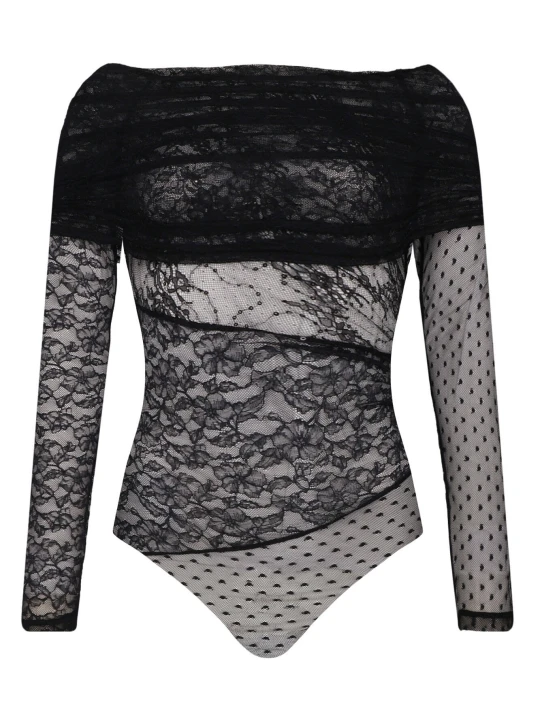 Zdjęcie produktu Pinko Koronkowe body | Slim Fit czarny